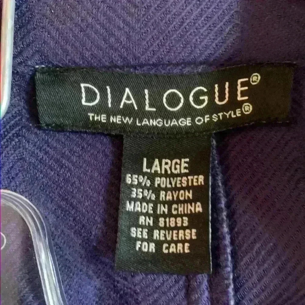Vintage Dialogue Violet Color Button Down jacket Size Large - Picture 2 of 3